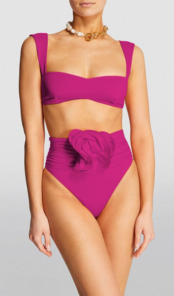 PEMBE GÜL SÜSLEMELI BIKINI TAKIMI