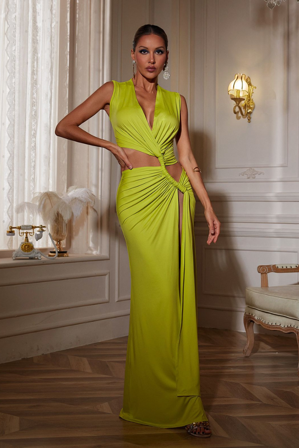 Bailey - Lime Maxi Elbise