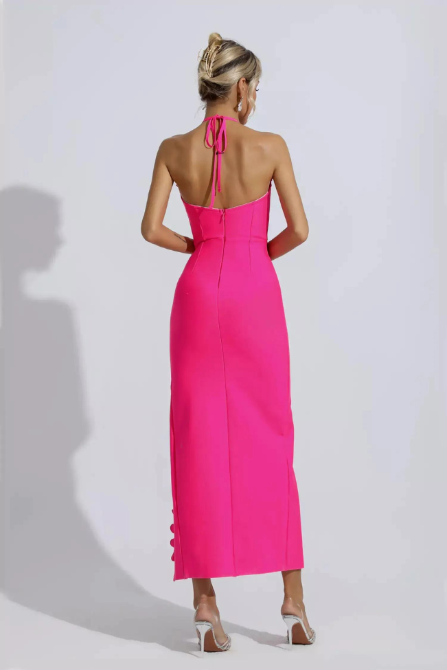 Seleny - Pembe Maxi Elbise