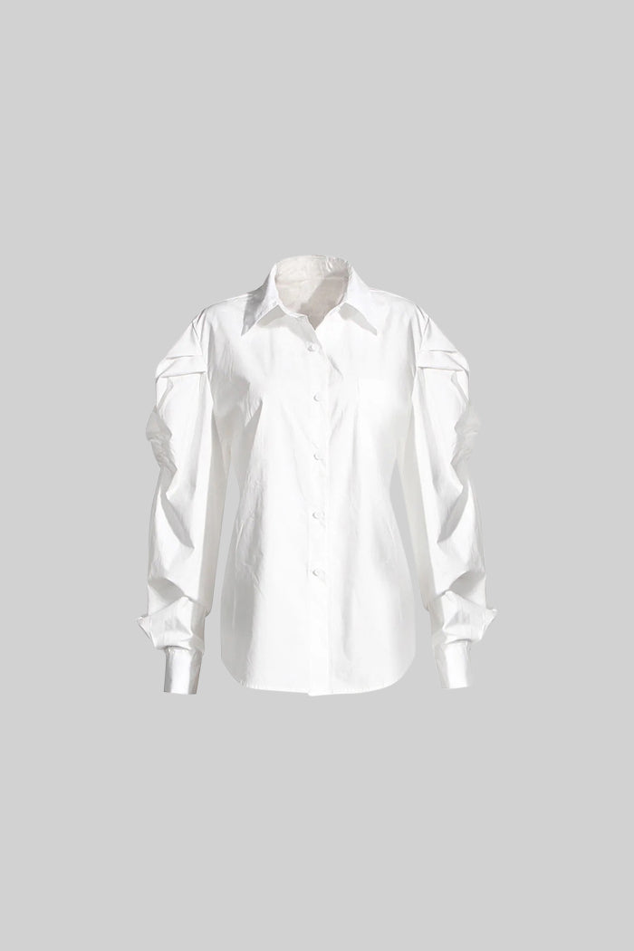 Beyaz Minimalist Gömlek