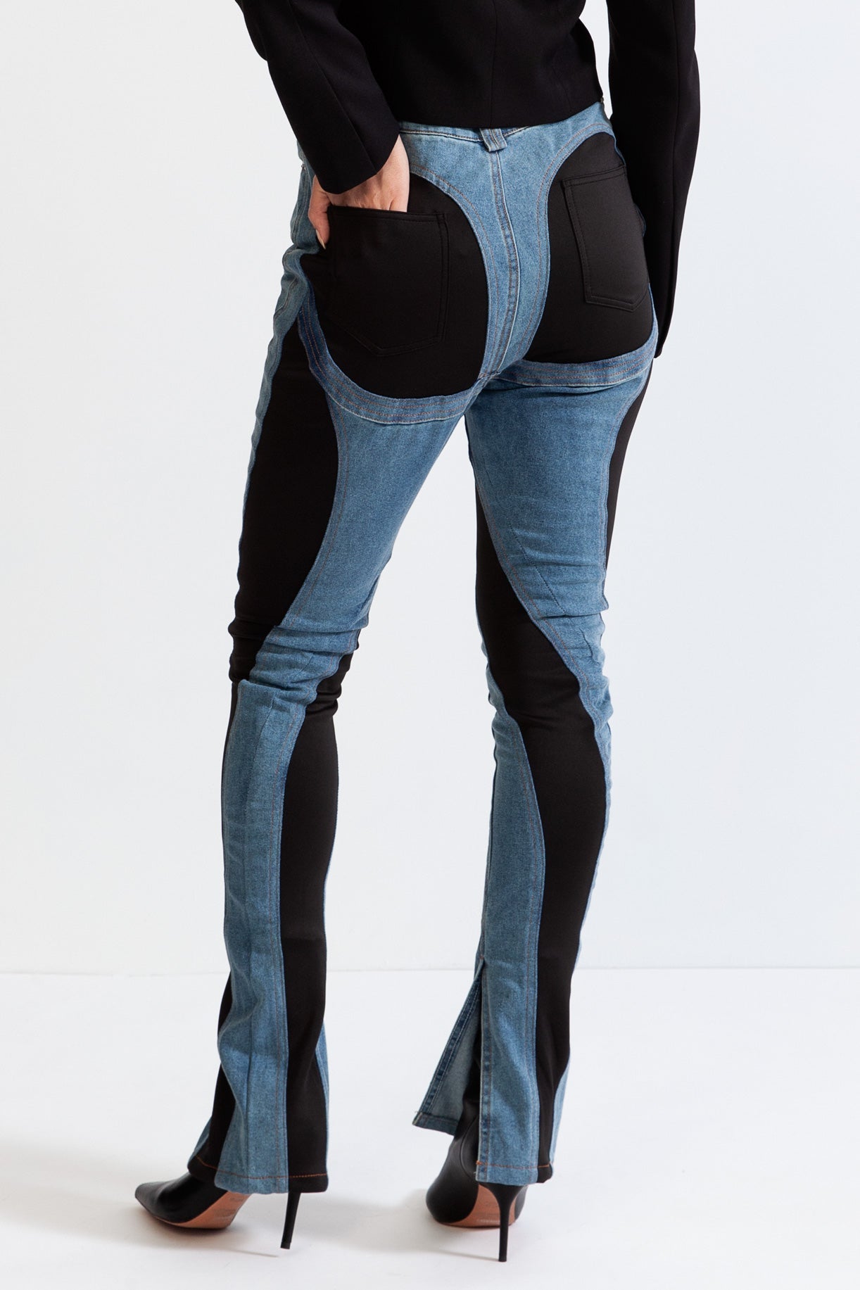 Bicolor Slim Fit Skinny Jeans