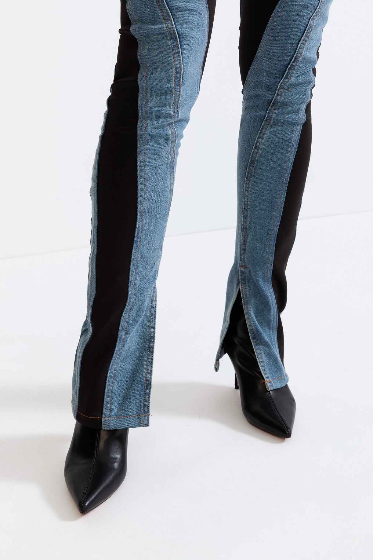 Bicolor Slim Fit Skinny Jeans