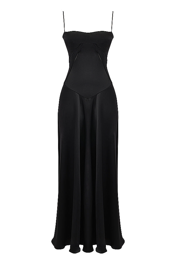 Anabel Black Maxi Elbise | Siyah