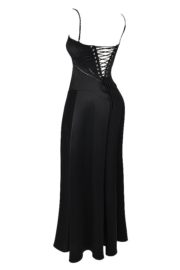 Anabel Black Maxi Elbise | Siyah