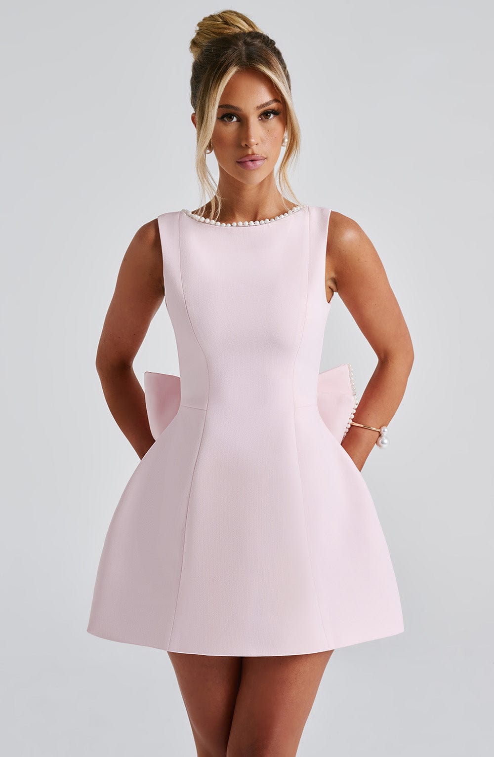 Carrie - Pembe Mini Elbise