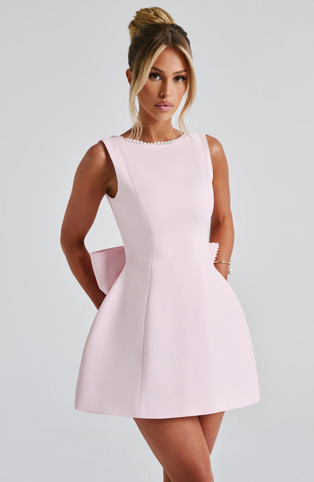 Carrie - Pembe Mini Elbise
