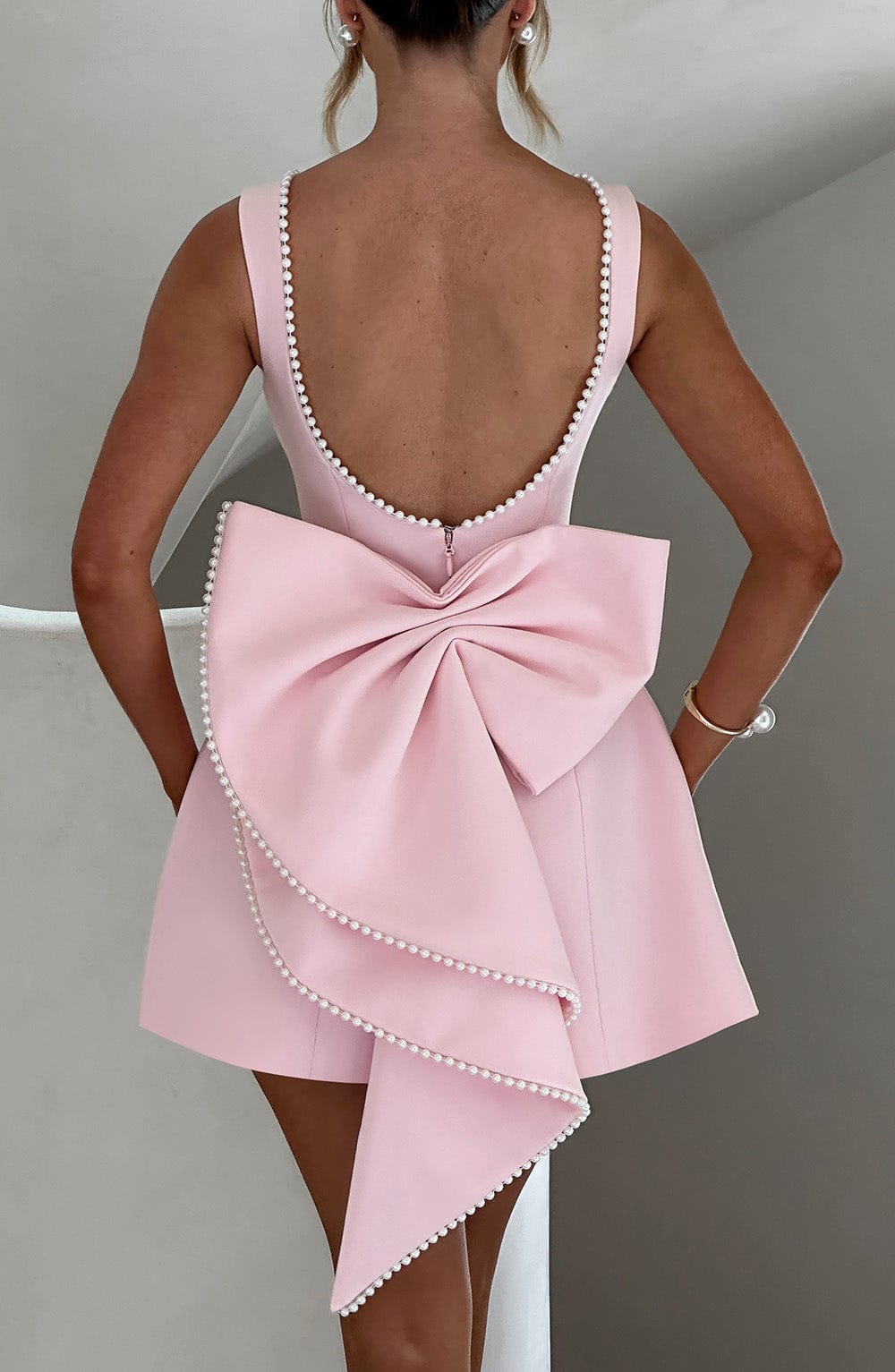 Carrie - Pembe Mini Elbise