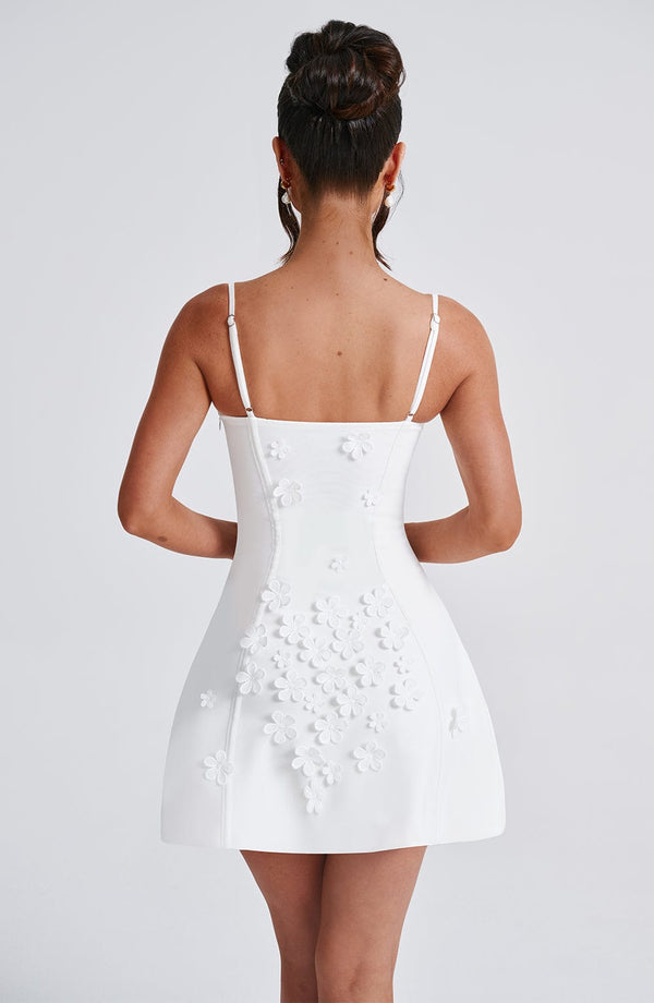 Dalary - Beyaz Mini Elbise