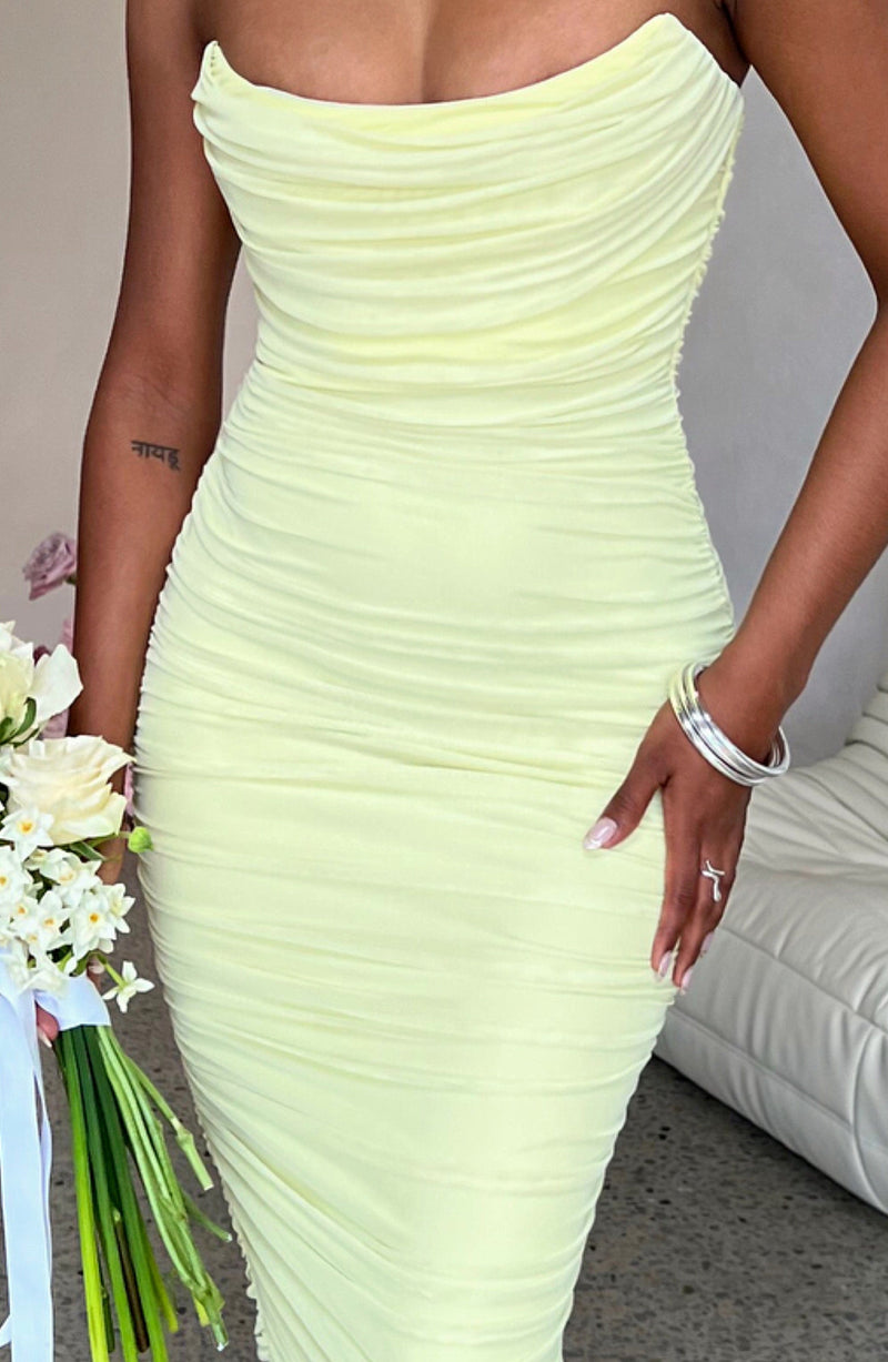 Demi - Lime Maxi Elbise