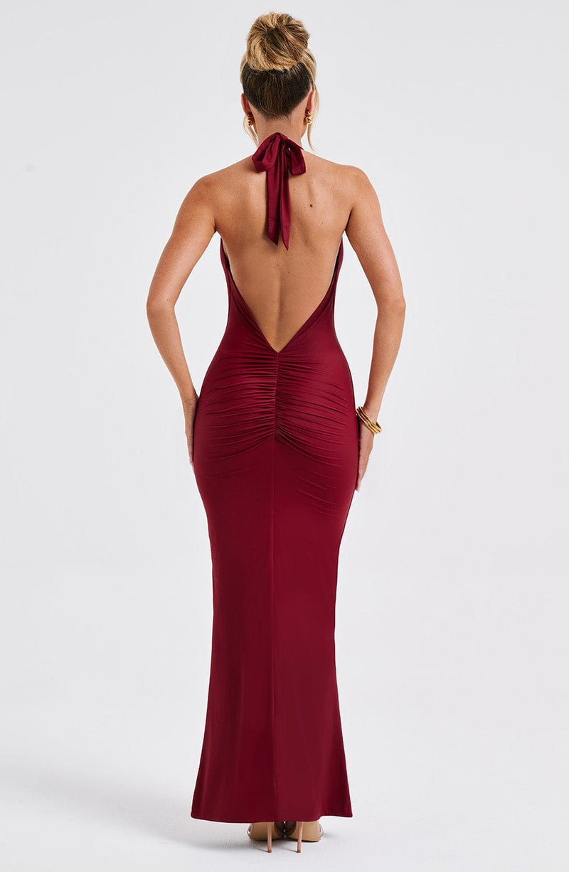 Harmonia - Bordo Maxi Elbise