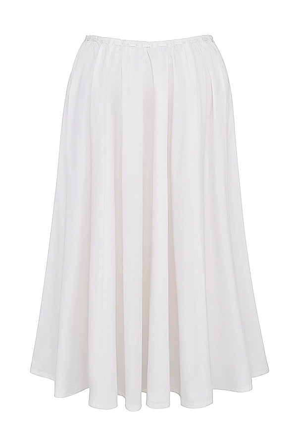 CORAL WHITE MIDI ELBİSE